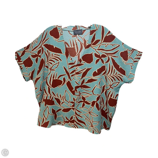 Top Short Sleeve By Hudson Gray In Floral Print, Size: L