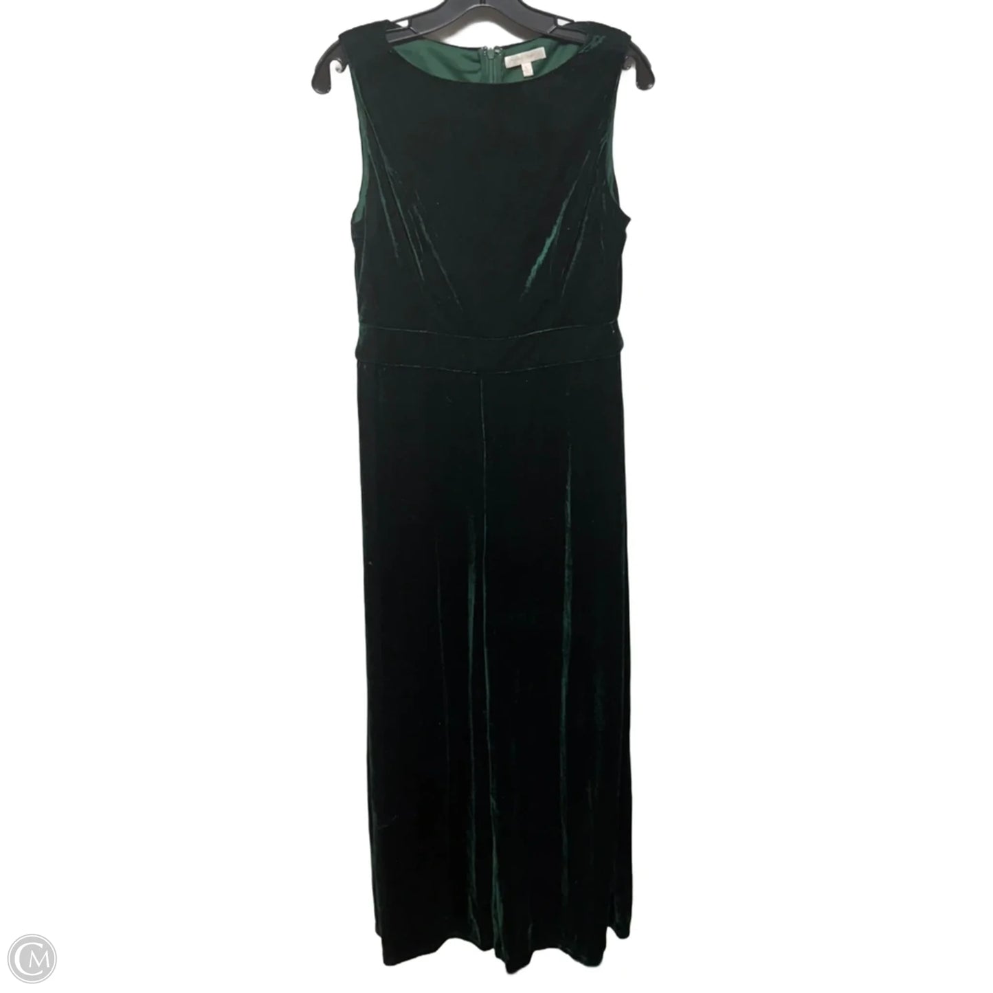 Velvet Wide Leg Jumpsuit By Flying Tomato In Green, Size: L