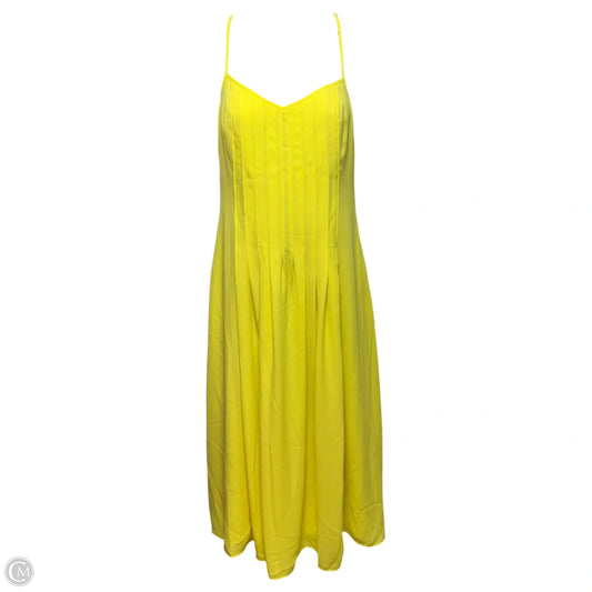 Pin Tuck Cami Dress Casual Midi By Banana Republic In Yellow, Size: 0