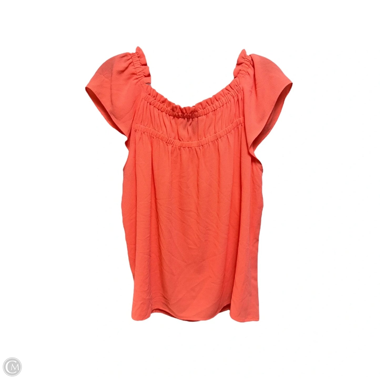 Top Short Sleeve By Cece In Orange, Size: M