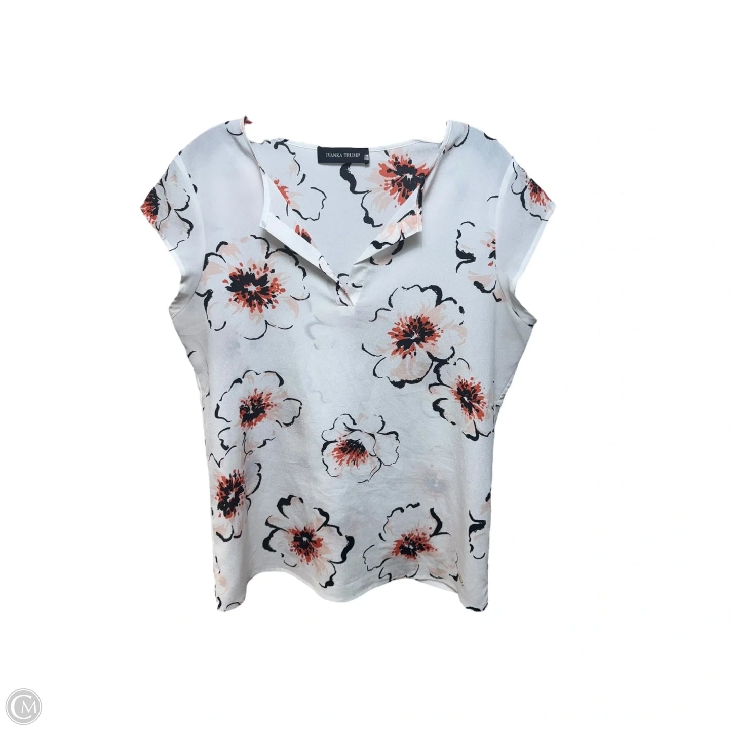Top Short Sleeve By Ivanka Trump In Floral Print, Size: M