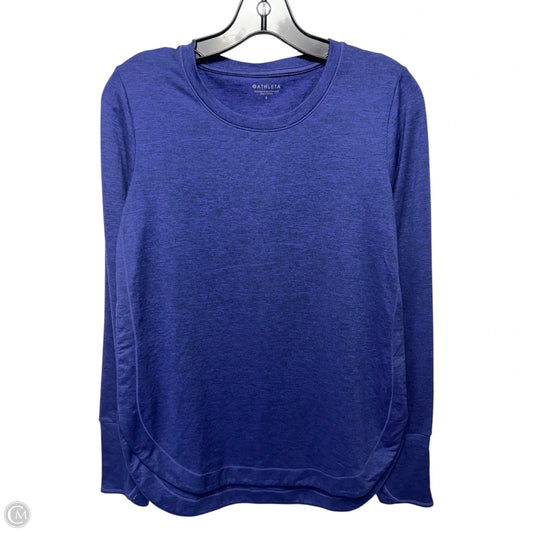 Athletic Top Long Sleeve Collar By Athleta In Purple, Size: S