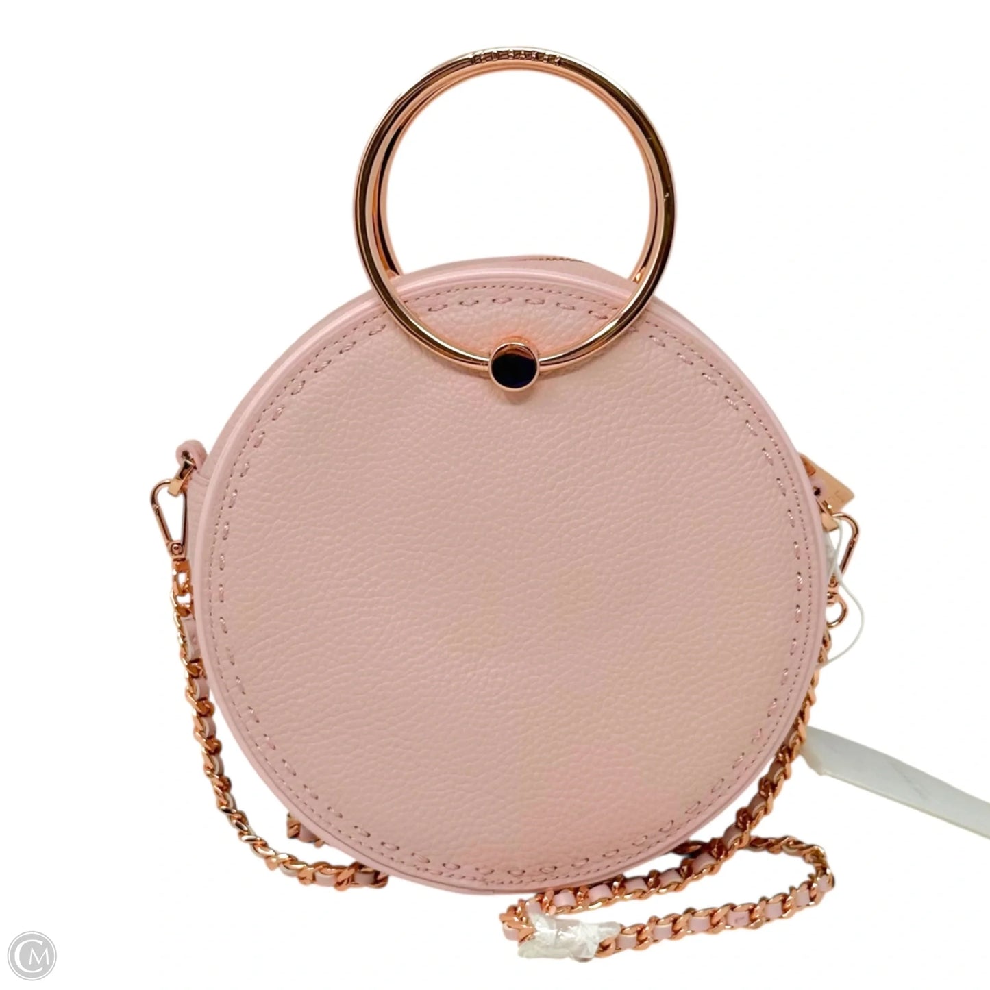 Maddie Stab Stitch Circle Leather Crossbody By Ted BakerIn Light Pink, Size: Large