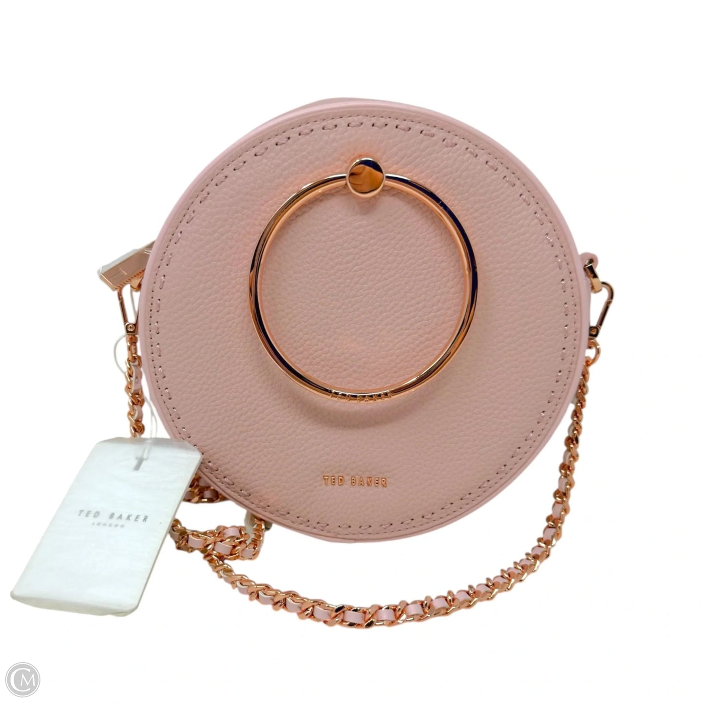 Maddie Stab Stitch Circle Leather Crossbody By Ted BakerIn Light Pink, Size: Large