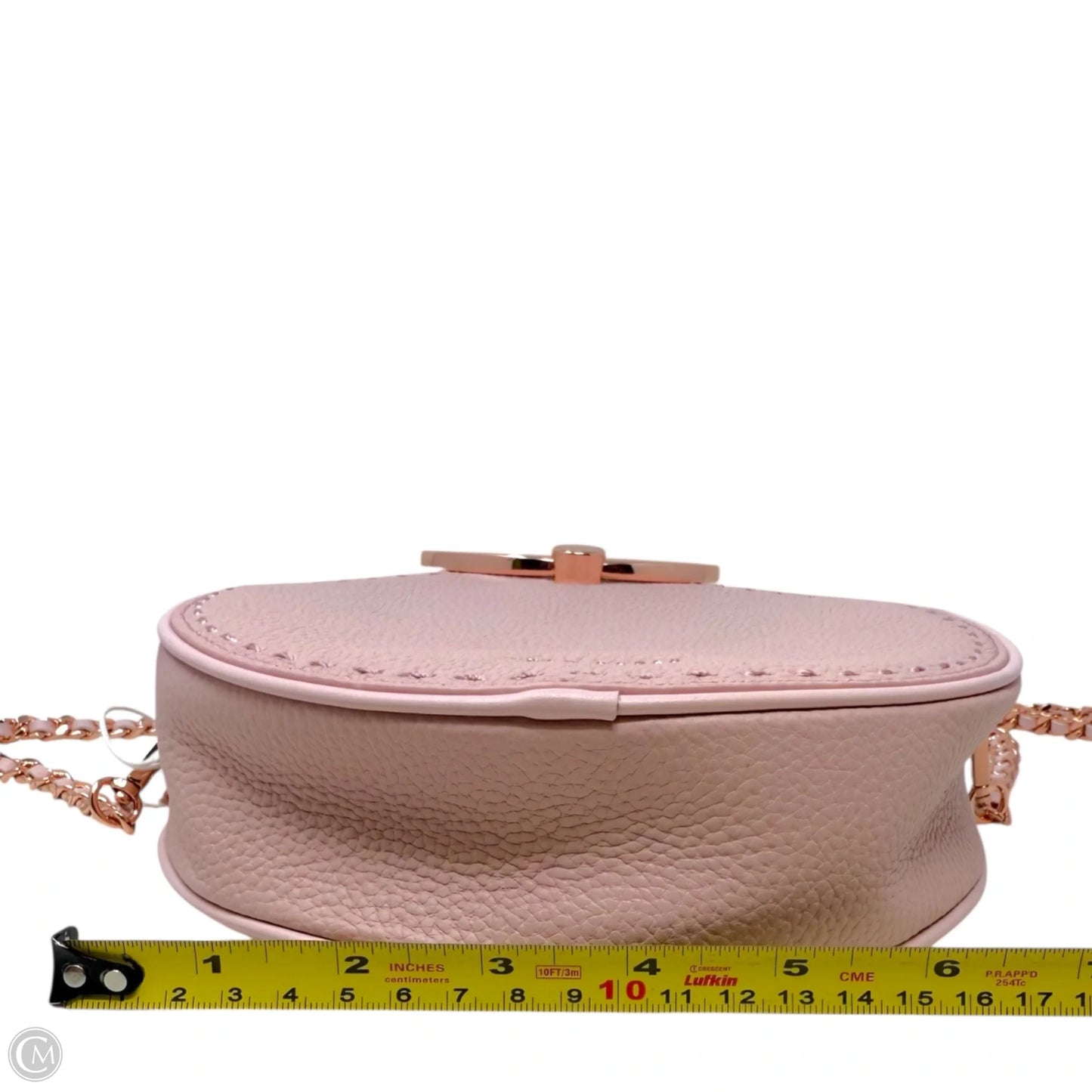 Maddie Stab Stitch Circle Leather Crossbody By Ted BakerIn Light Pink, Size: Large