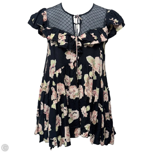 Tilly Printed Tunic Dress By Free People In Black Combo, Size: M