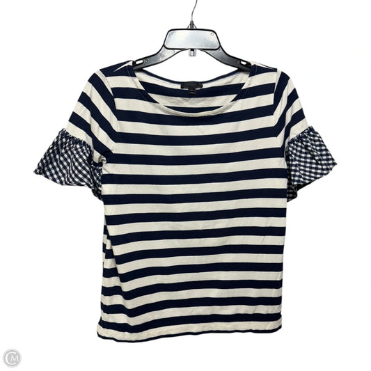 Top Short Sleeve By J. Crew In Striped Pattern, Size: S