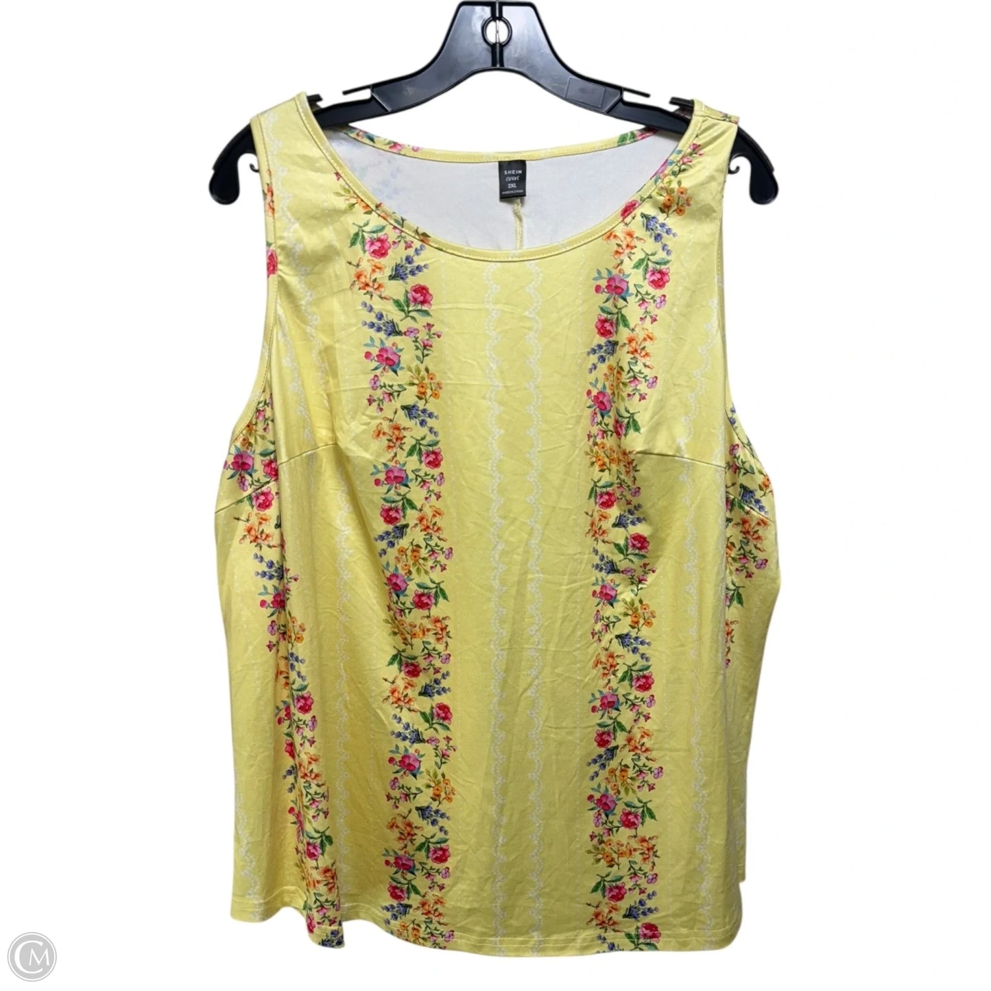Top Sleeveless By Shein In Floral Print, Size: 3x
