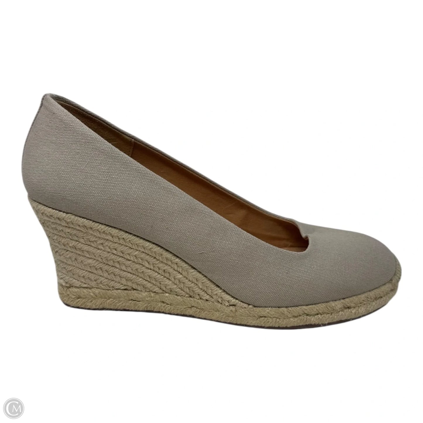 Canvas Espadrille Wedges By J. Crew In Tan, Size: 9
