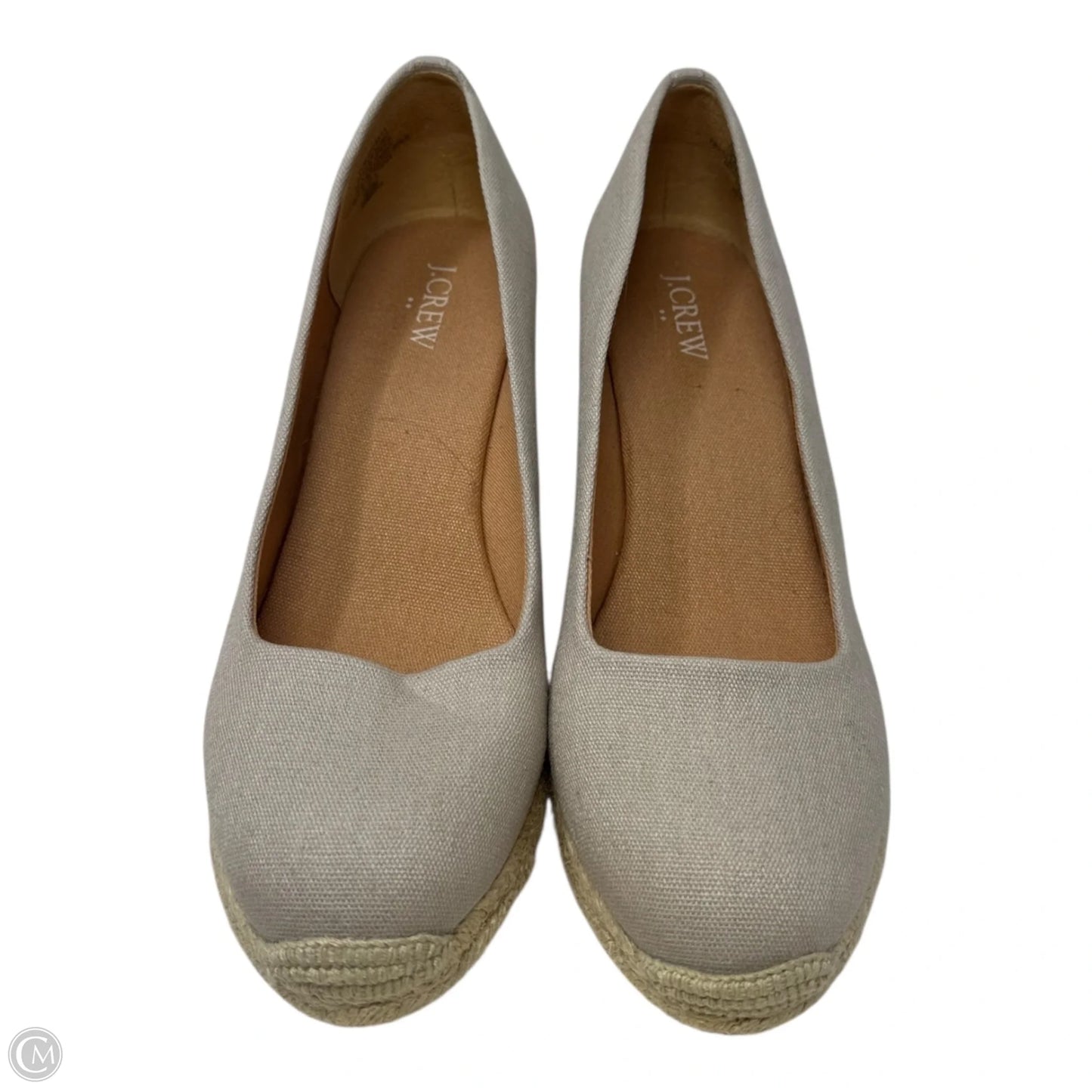 Canvas Espadrille Wedges By J. Crew In Tan, Size: 9