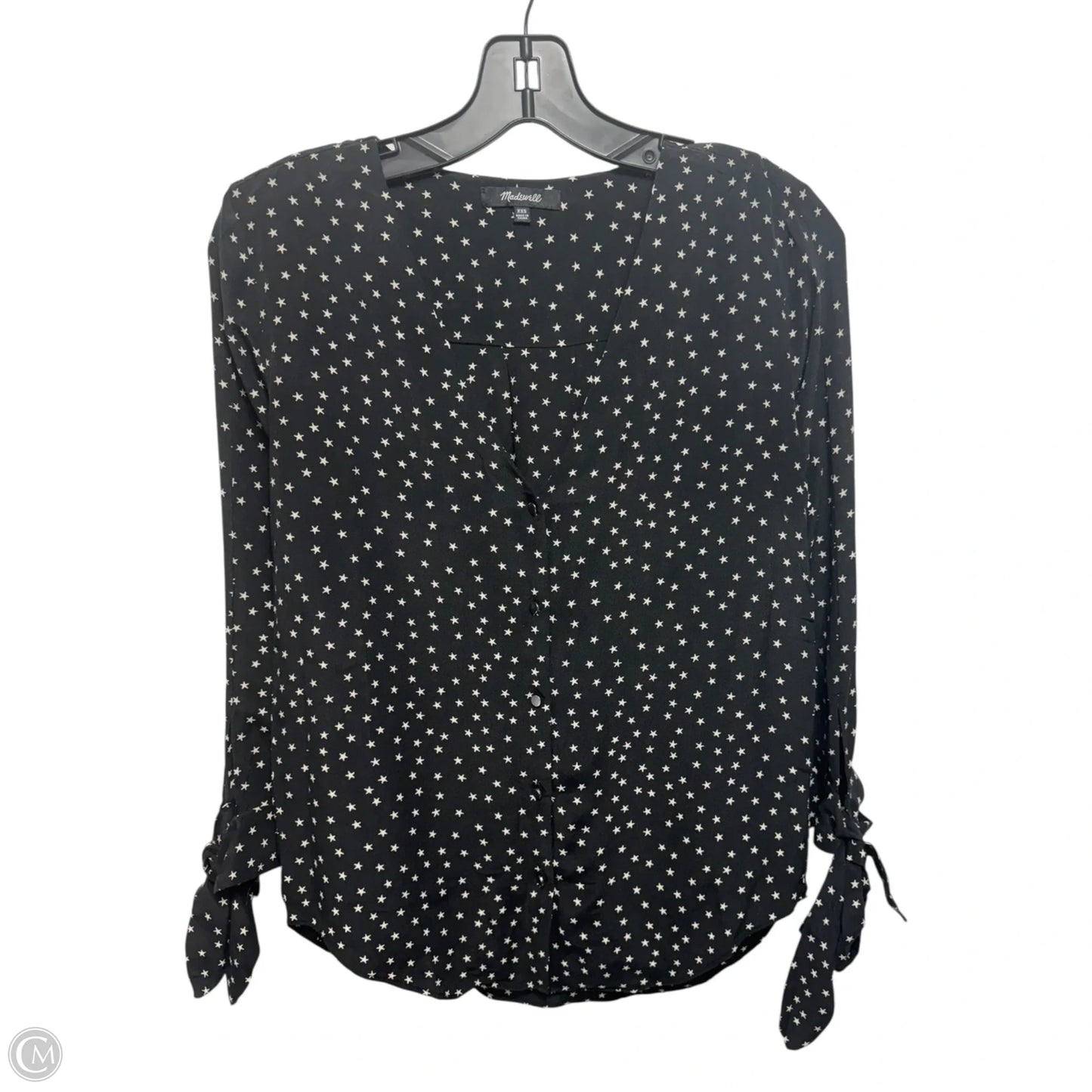 Star Top Long Sleeve By Madewell In Black & White, Size: Xxs
