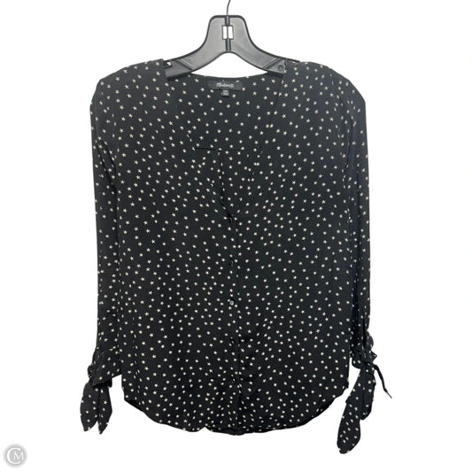 Star Top Long Sleeve By Madewell In Black & White, Size: Xxs