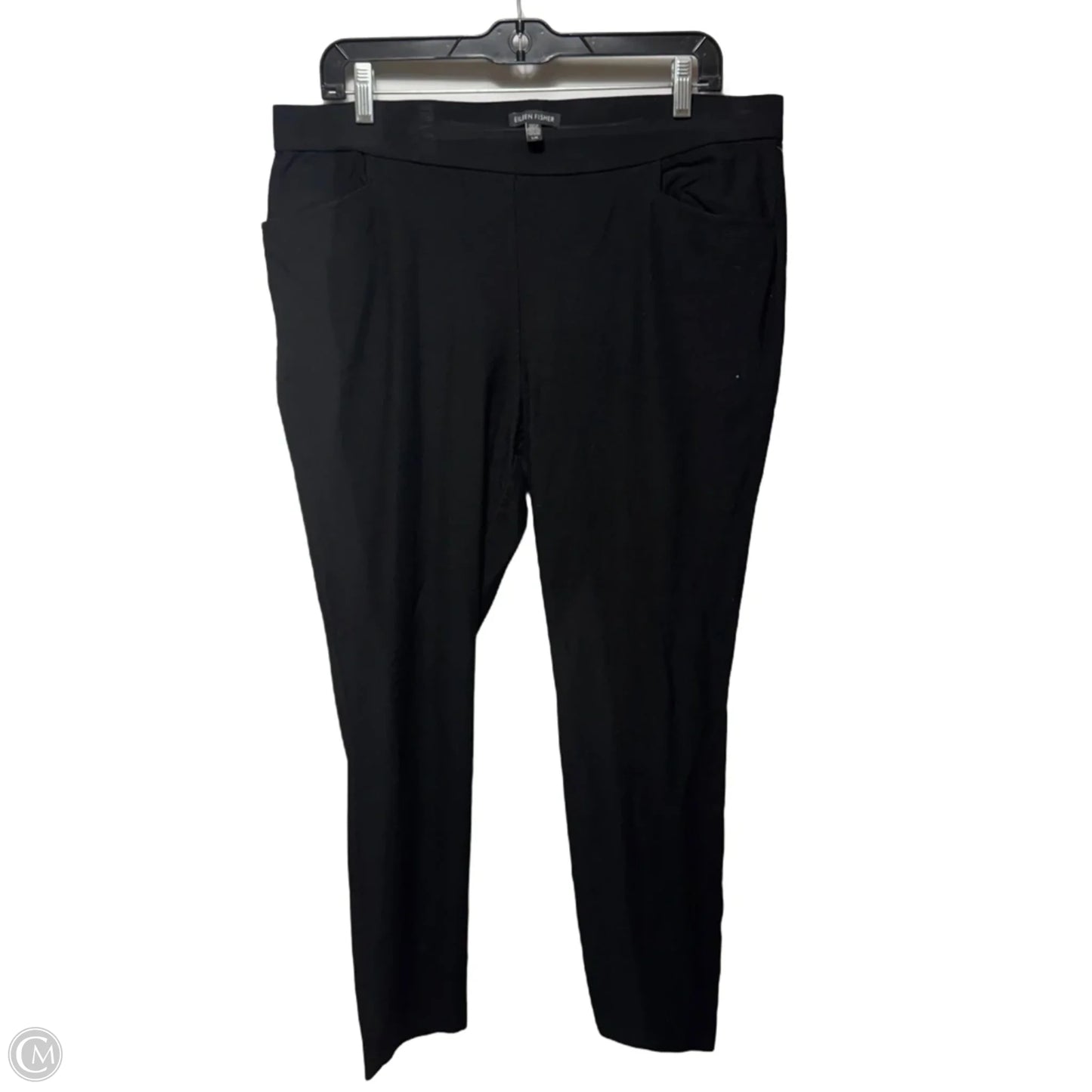 Ankle Zip Pants Dress By Eileen Fisher In Black, Size: L