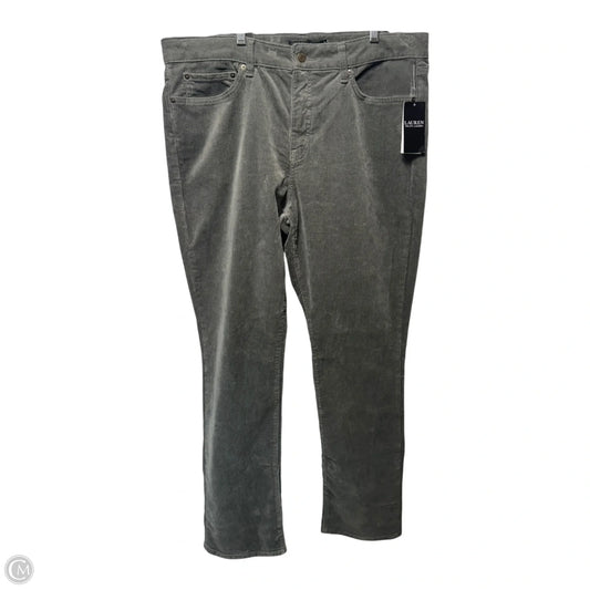 Pants Corduroy By Lauren By Ralph Lauren In Grey, Size: 16