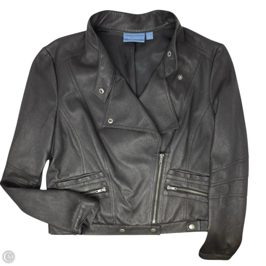 Vegan Leather Jacket By Simply Vera In Black, Size: Xl
