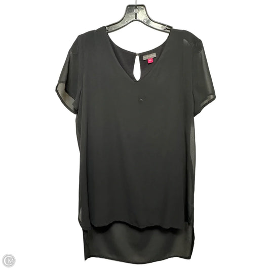 Top Short Sleeve By Vince Camuto In Black, Size: S