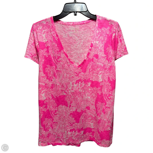 Etta V-Neck Top Designer By Lilly Pulitzer In Anniversary Toile, Size: L