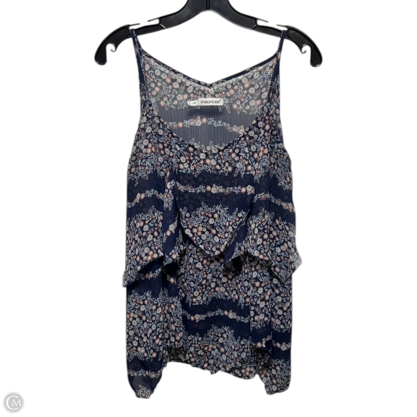 Top Sleeveless By Maurices In Floral Print, Size: 2X