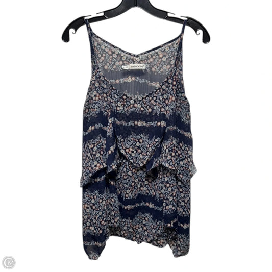 Top Sleeveless By Maurices In Floral Print, Size: 2X