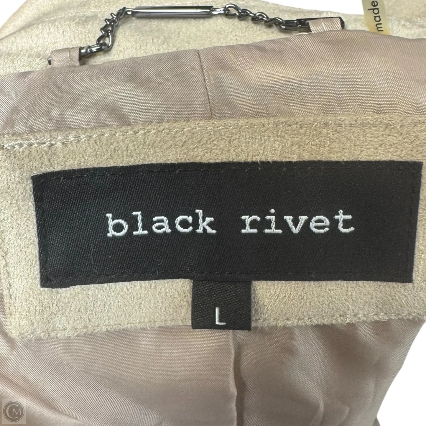 Faux Suede Fringe Jacket By Black Rivet In Tan, Size: L