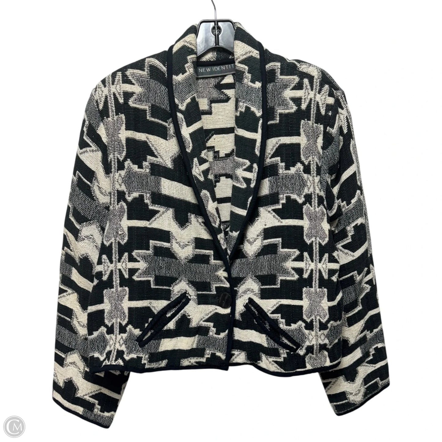 Tapestry Jacket By New Identity In Black & White, Size: Xl