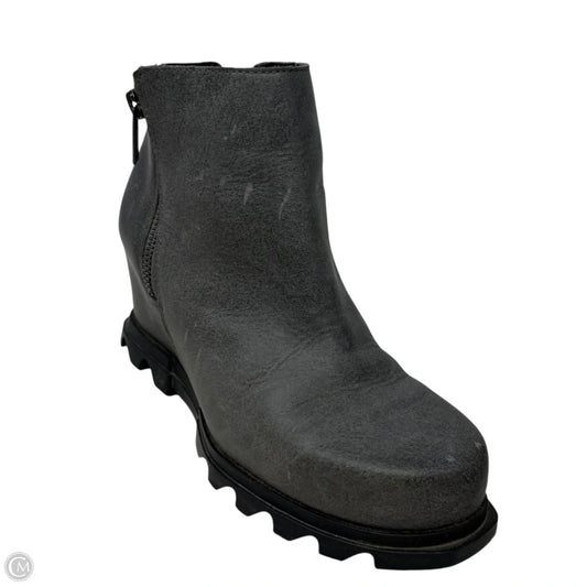Joan Of Arctic Wedge III Waterproof Leather Booties By Sorel In Quarry, Size: 8