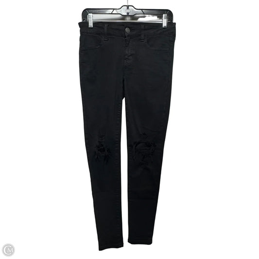 Jeans Skinny By American Eagle In Black, Size: 4