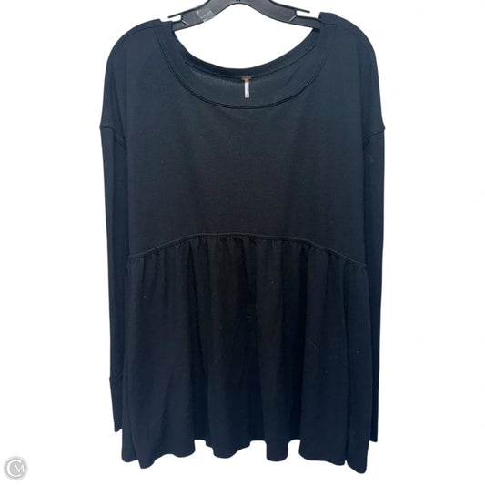 Tunic Long Sleeve By Free People In Black, Size: M