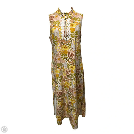 Serena Half Zip Midi Dress By Spartina In Yellow, Size: XL