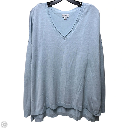 Top Long Sleeve By Wonderly In Blue, Size: Xl