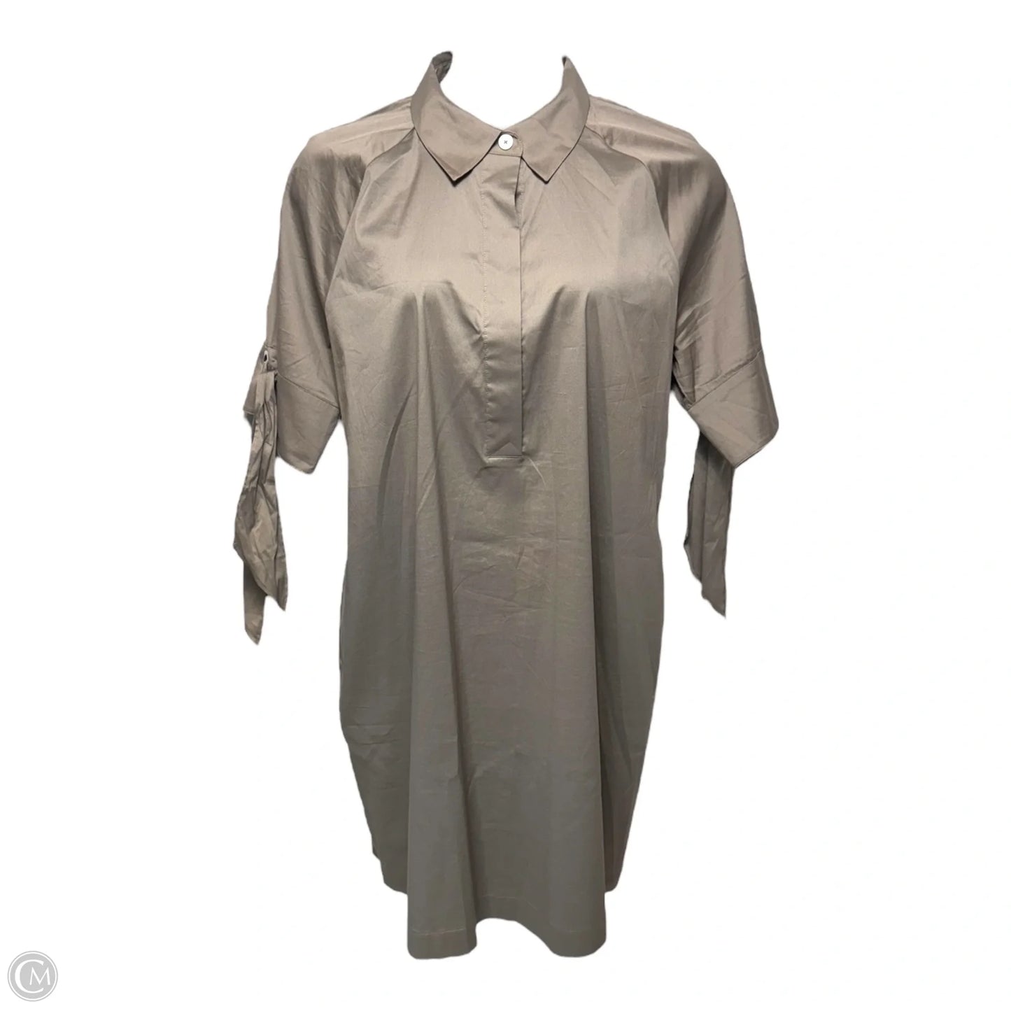 Dress Casual Midi By Chicos In Taupe, Size: Xl