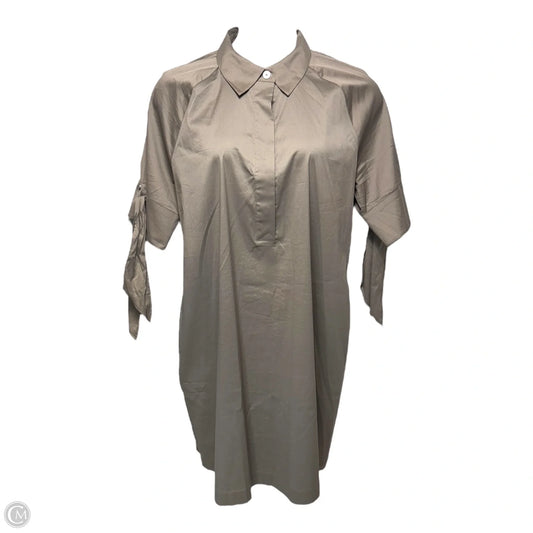 Dress Casual Midi By Chicos In Taupe, Size: Xl