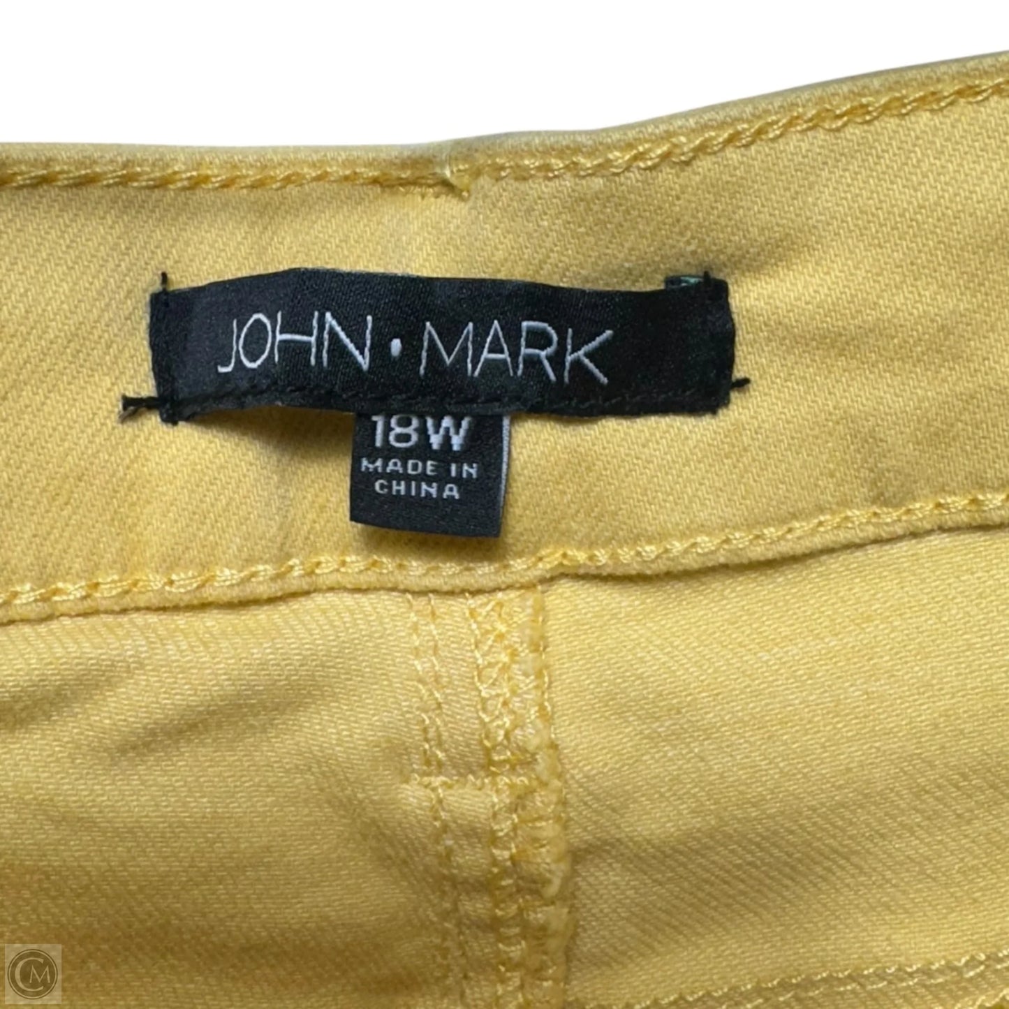 Pants Ankle Cropped By John Mark In Yellow, Size: 18
