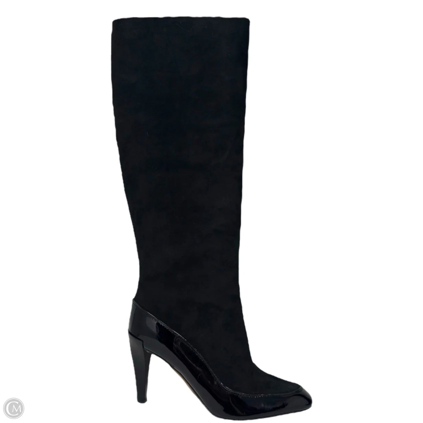 Dalad Suede & Patent Leather Boots By Diane Von Furstenberg In Black, Size: 8