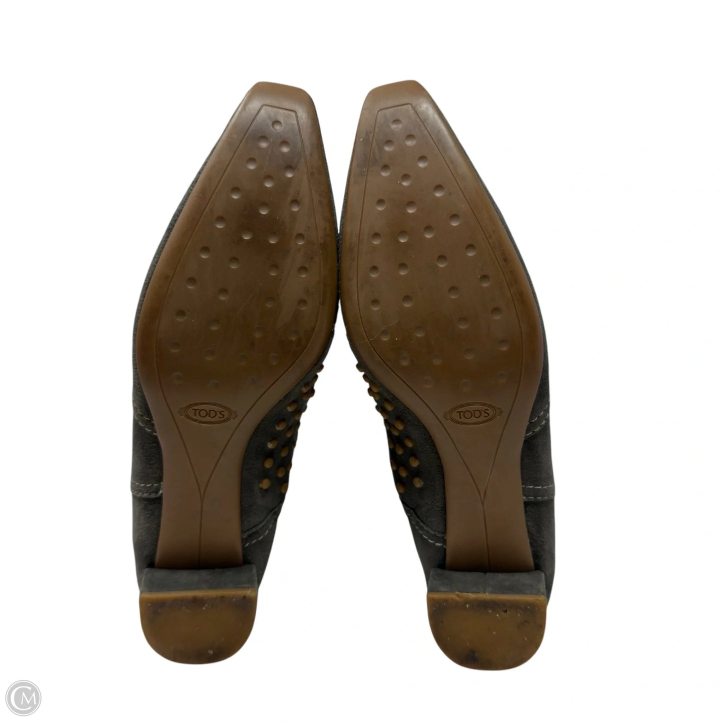 Birken Boots Luxury Designer By Tods In Olive, Size: 8