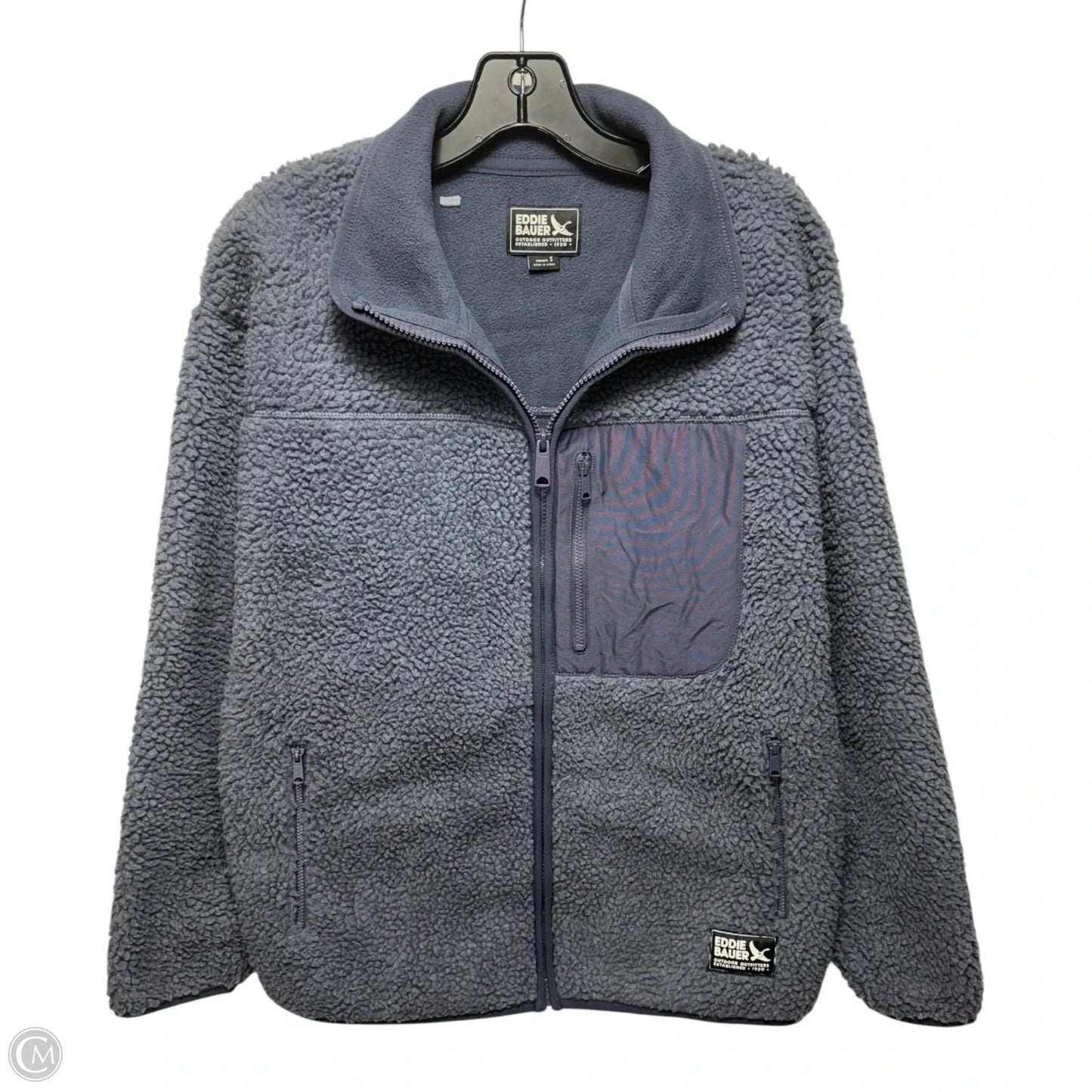 Jacket Fleece By Eddie Bauer In Purple, Size: S