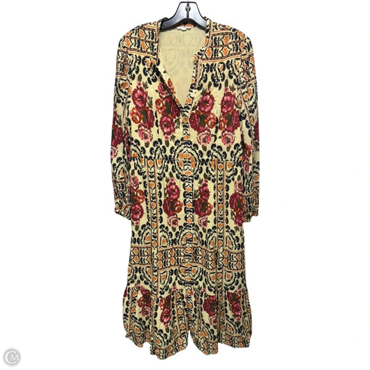Dress Casual Midi By A Loves A In Floral Print, Size: Xl