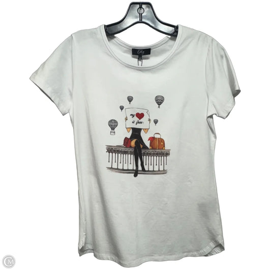 Top Short Sleeve By Orly In White, Size: S