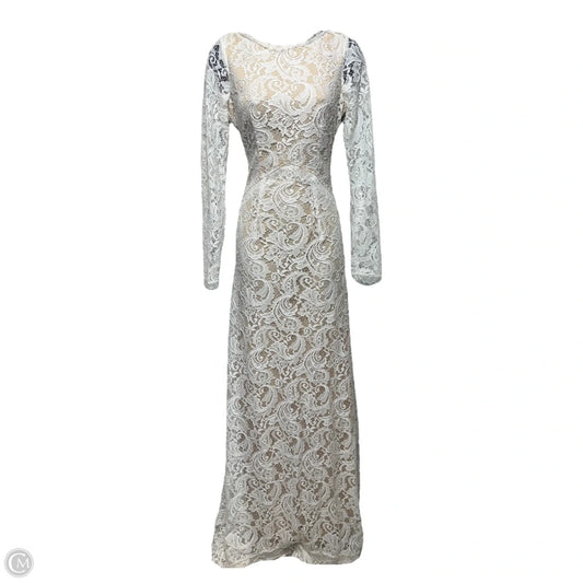 All I Know White Lace Long Sleeve Maxi Dress By Lulus In White, Size: S