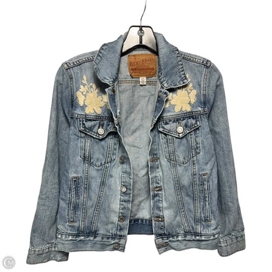 Jacket Denim By Lucky Brand In Blue, Size: S