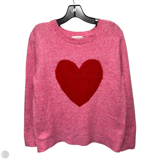 Heart Sweater By Cupcakes And Cashmere In Pink, Size: M
