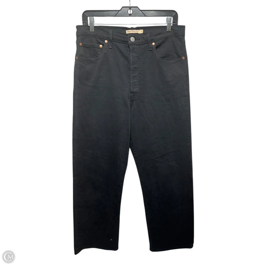 Ribcage Straight Ankle Jeans By Levis In Black, Size: 12