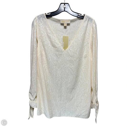 Top Long Sleeve By Michael By Michael Kors In Cream, Size: L