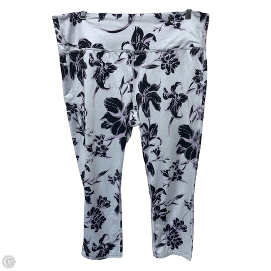 Athletic Leggings Capris By Athleta In Floral Print, Size: Xl