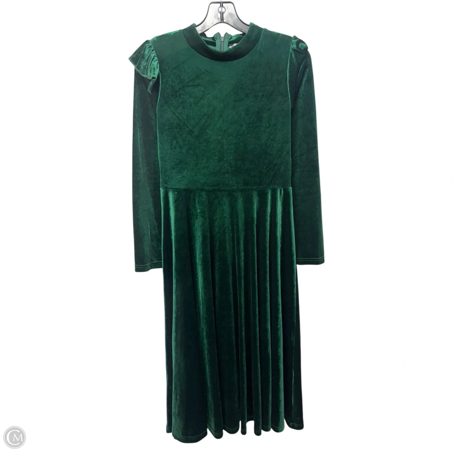 Velvet Dress Casual Maxi By Ivy City In Green, Size: M