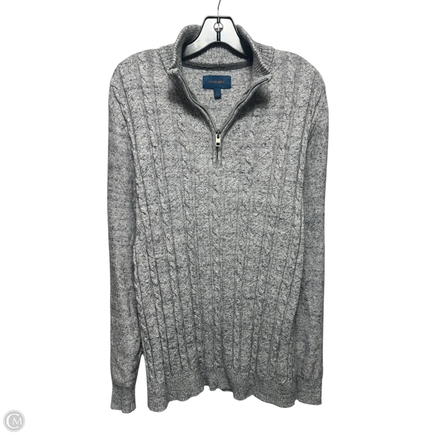 Sweater By Fairlane In Grey, Size: 1x