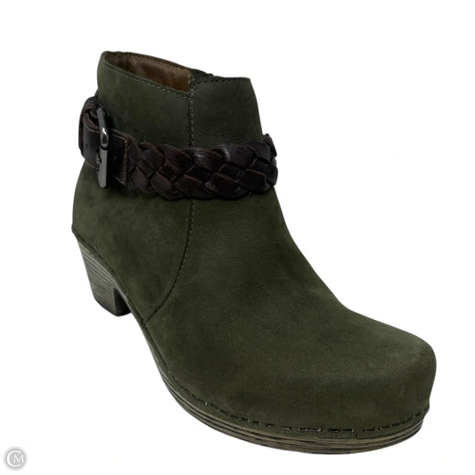 Michelle Nubuck Ankle Bootie By Dansko In Green, Size: 7.5