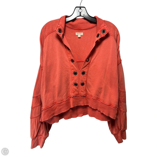 Grommet Top Long Sleeve By Pilcro In Coral, Size: S