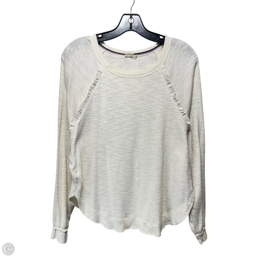 Top Long Sleeve By Pilcro In Cream, Size: Xs
