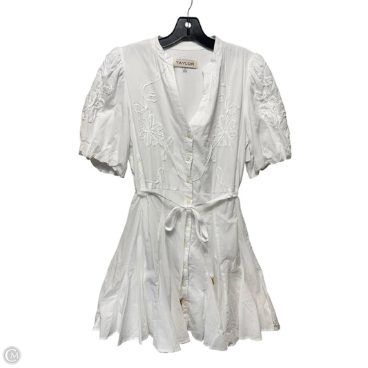 Dress Casual Short By Taylor In White, Size: 12
